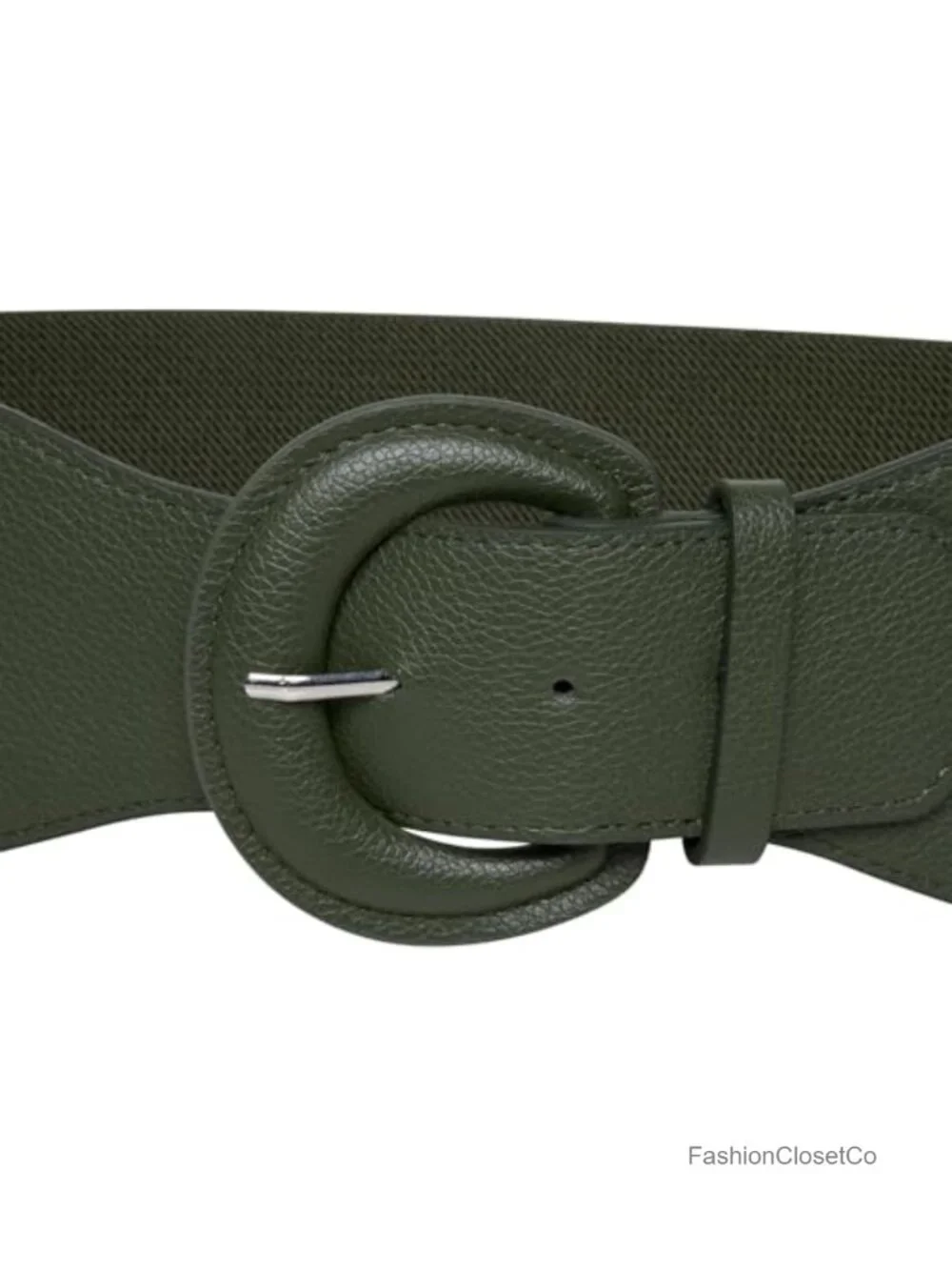 Women's Wide Elasticated Waist Cincher Belt with Buckle Retro 50s Vintage Style